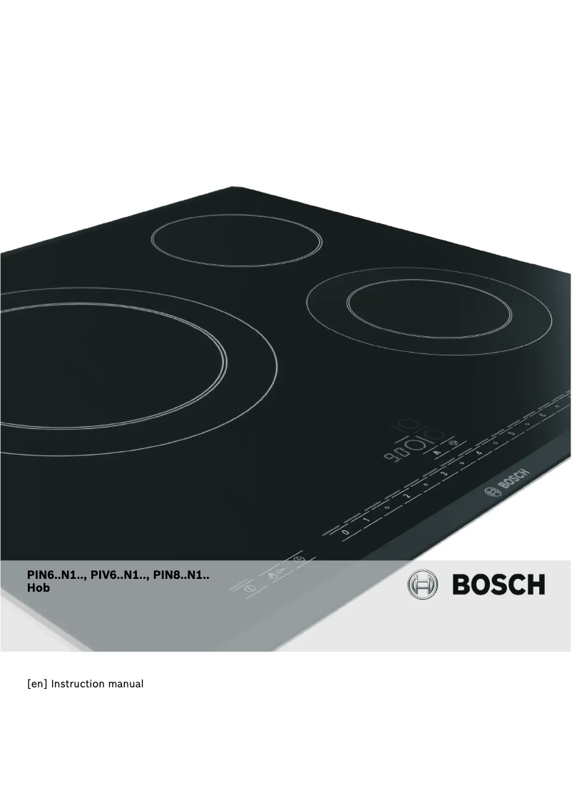 Page 1 of the manual User Manual Bosch PIN875N14E