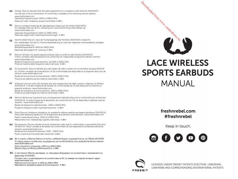 Image de la première page du manuel de l'appareil Lace Wireless