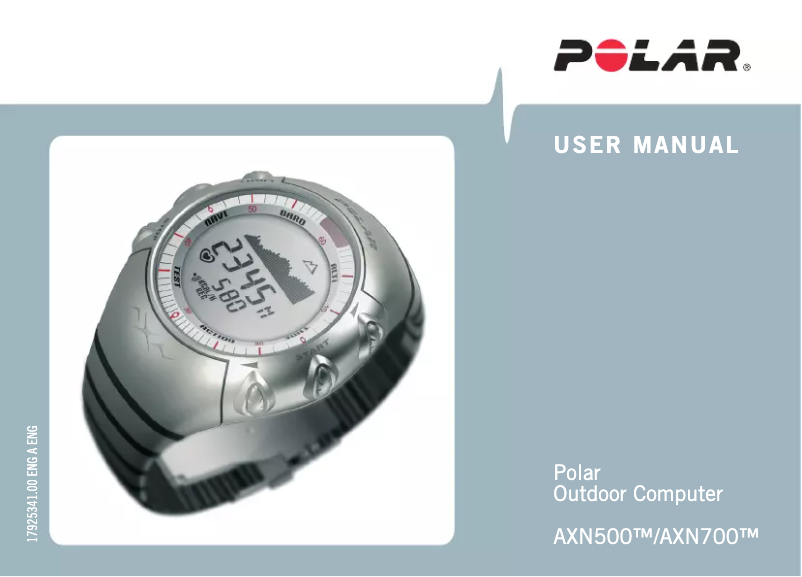 Page 1 de la notice Manuel utilisateur Polar AXN700