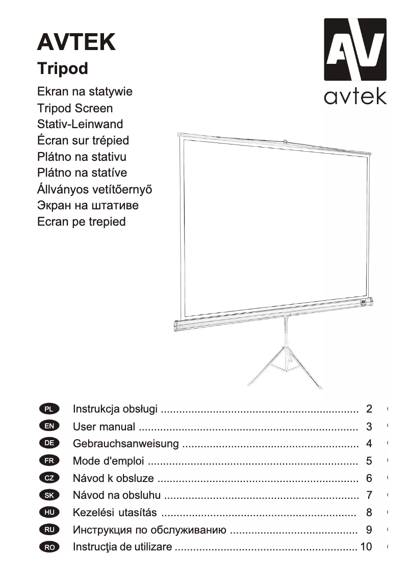 Page n°1 - Manuel utilisateur Avtek TRIPOD Pro 200