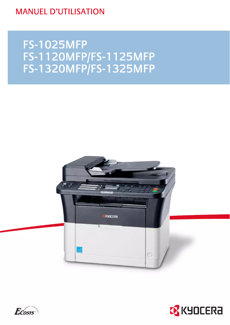 Image de la première page du manuel de l'appareil FS-1120MFP