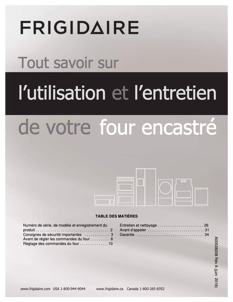 Image de la première page du manuel de l'appareil FPEW3077RF