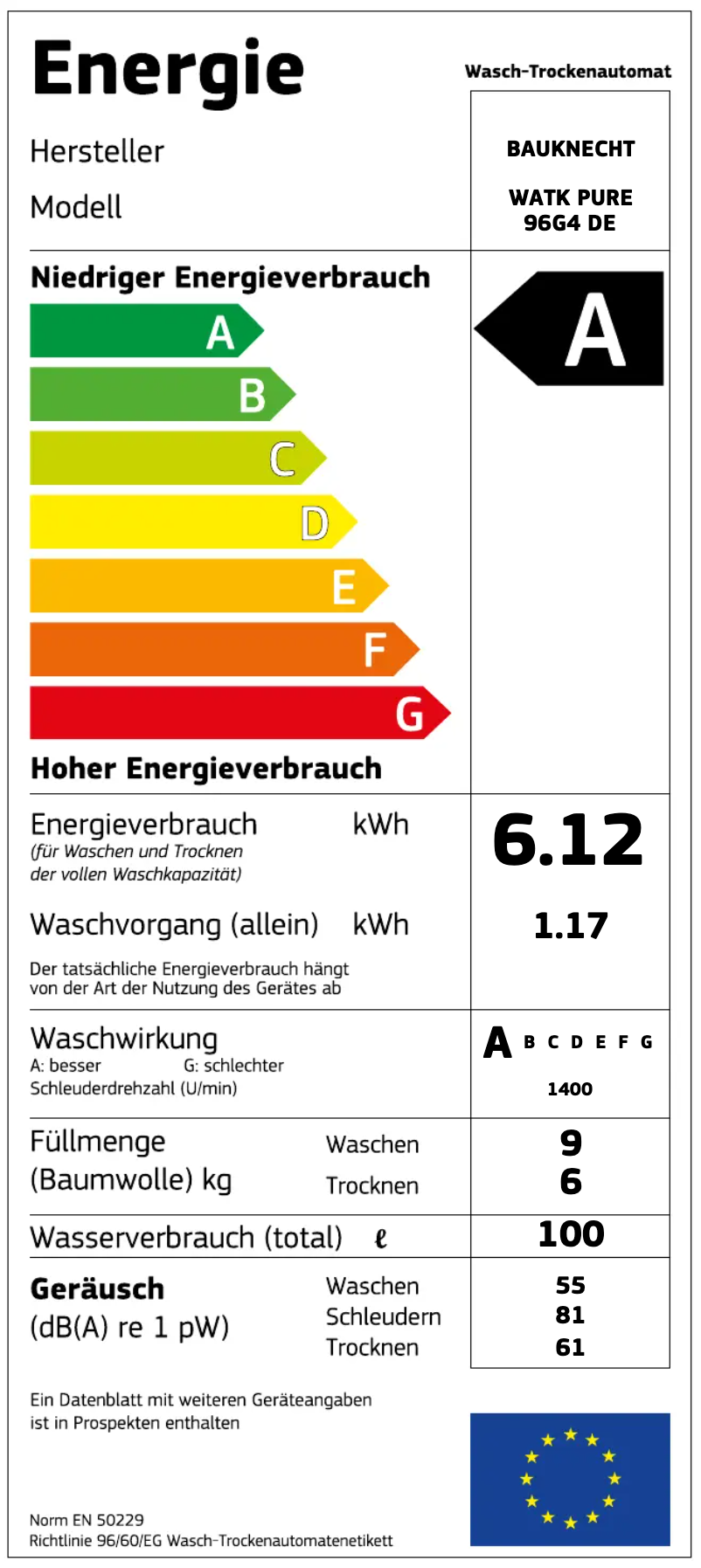 Image de la première page du manuel de l'appareil WATK Pure 96G4 DE