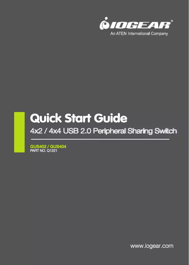 Image de la première page du manuel de l'appareil GUS404