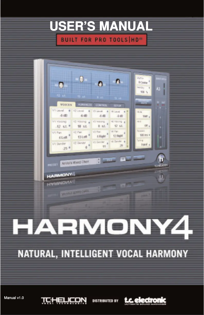 Page 1 de la notice Manuel utilisateur TC Electronic Harmony4 TDM
