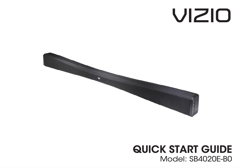 Página 1 del manual Manual de usuario VIZIO SB4020E-B0