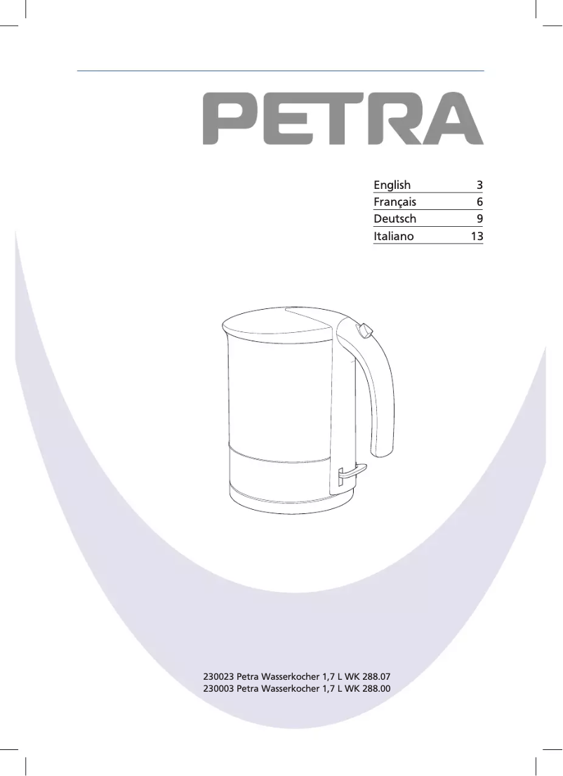 Image de la première page du manuel de l'appareil WK 288.00