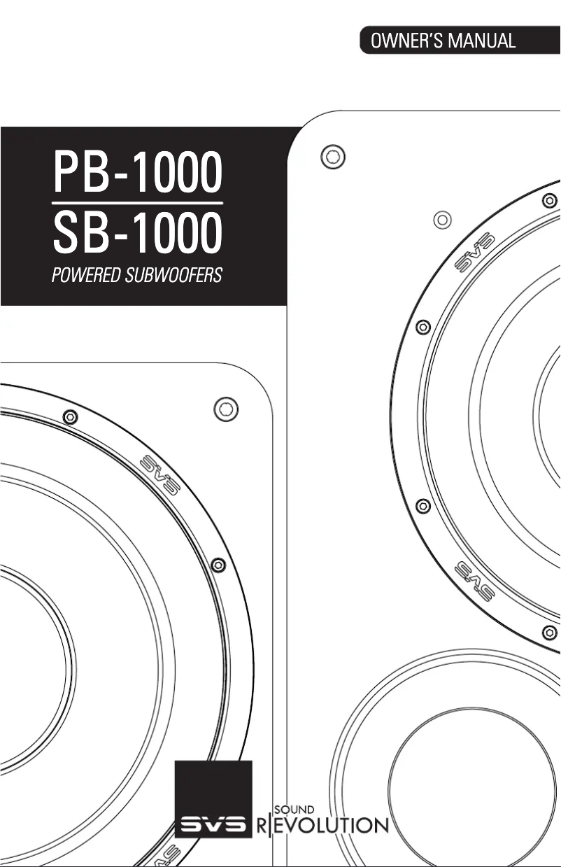 Page 1 de la notice Manuel utilisateur SVS Prime Satellite