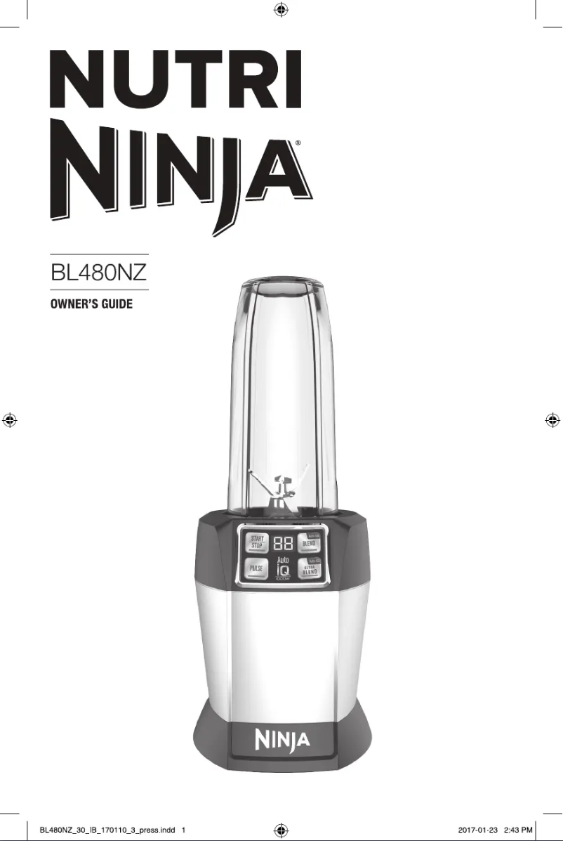 Page 1 de la notice Manuel utilisateur Nutri Ninja BL480