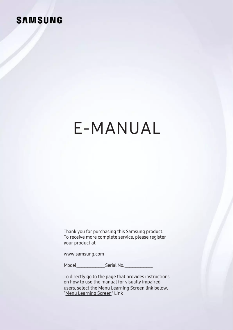 Image de la première page du manuel de l'appareil UA43NU6100K