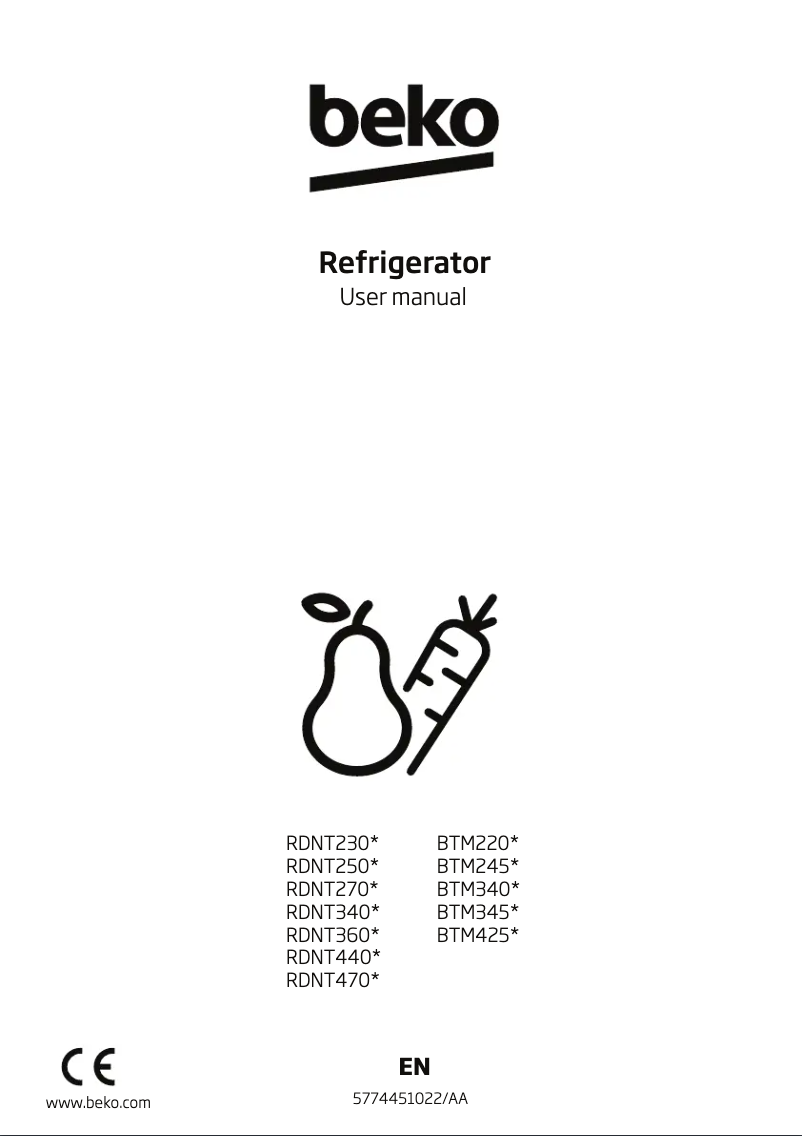 Image de la première page du manuel de l'appareil RDNT470E50VZP