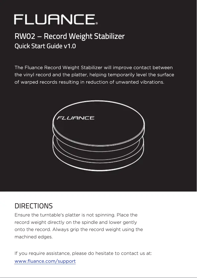 Page n°1 - Manuel utilisateur Fluance RW02