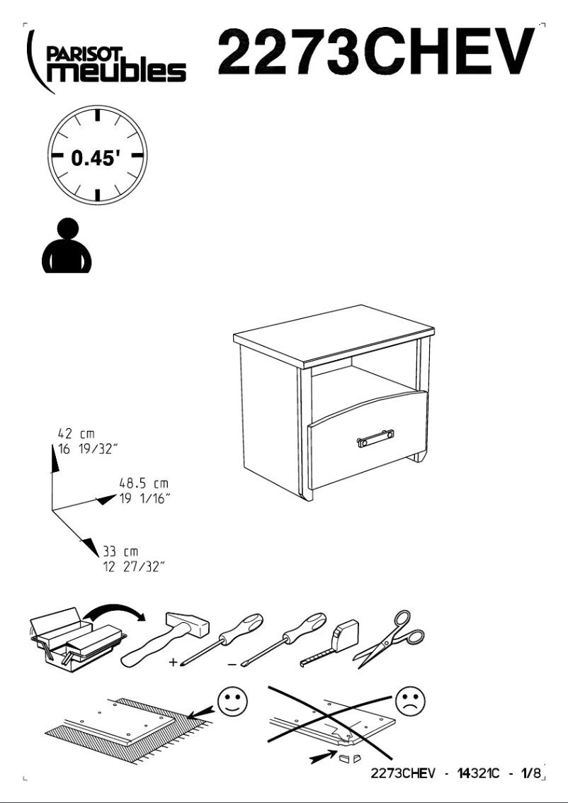 Page n°1 - Manuel utilisateur Parisot Biotiful 2273CHEV