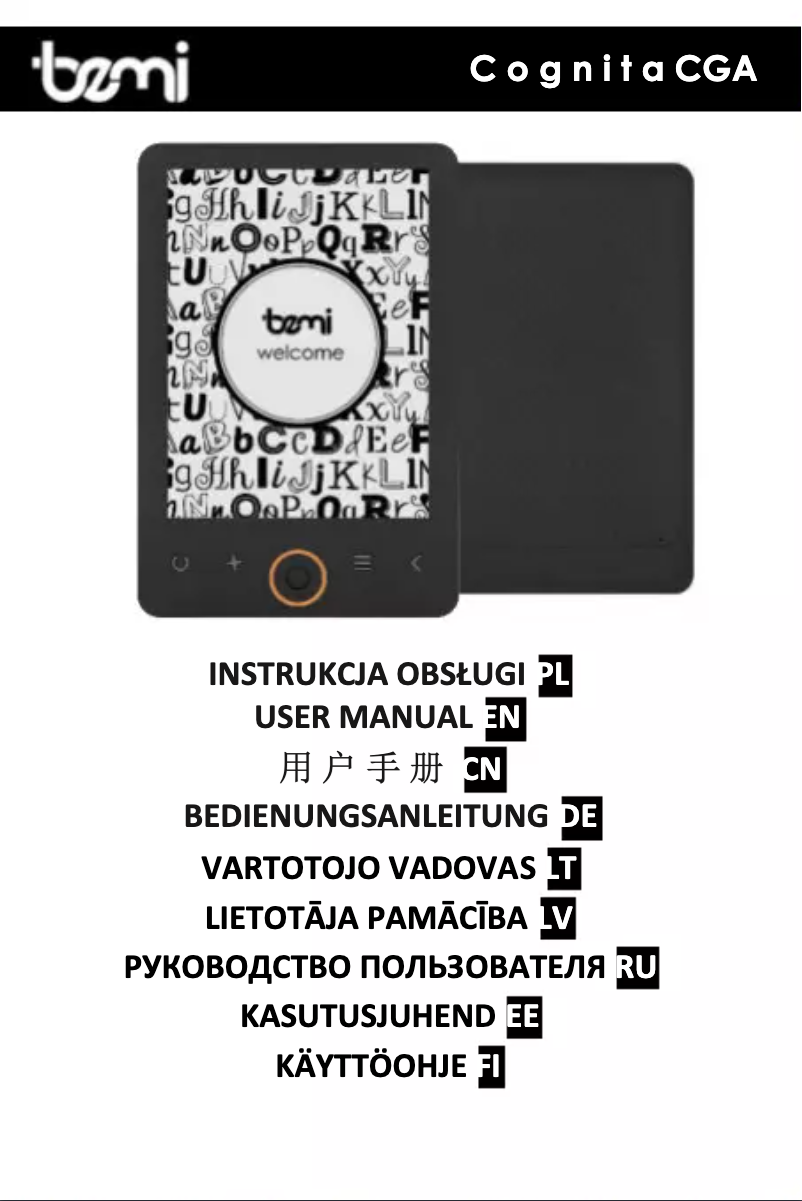 Image de la première page du manuel de l'appareil Cognita CGA