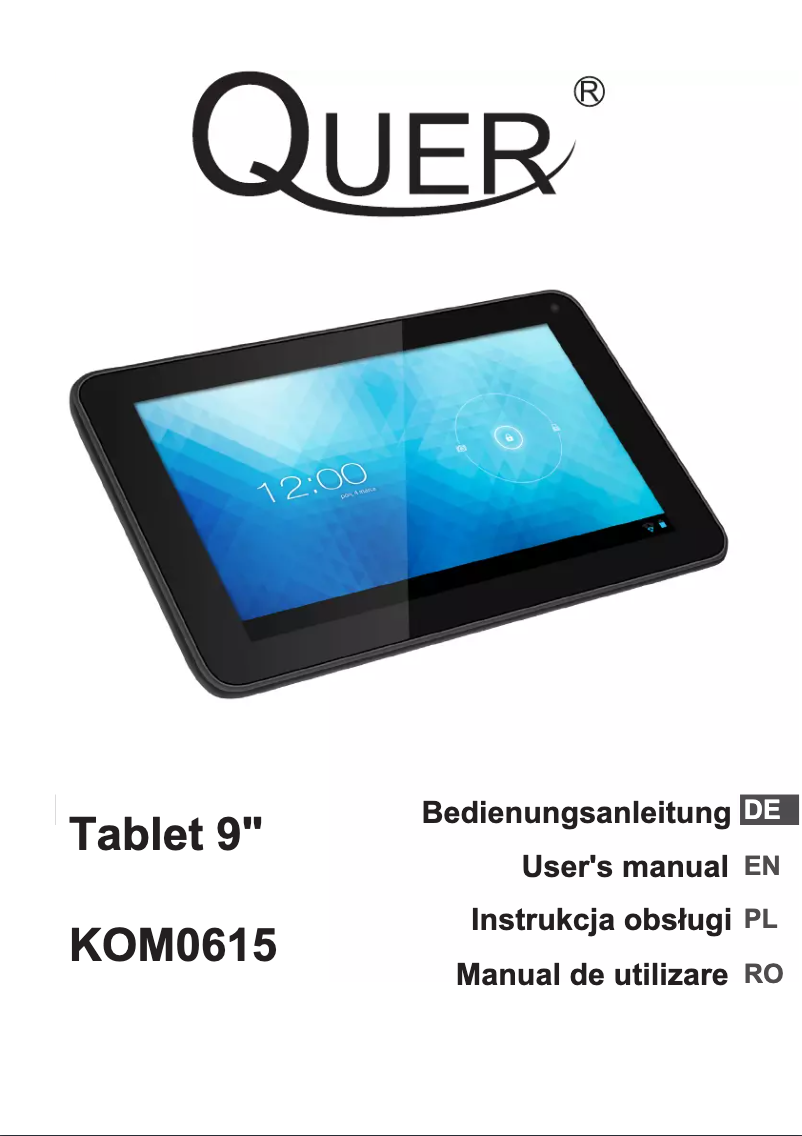 Page 1 de la notice Manuel utilisateur Quer KOM0615