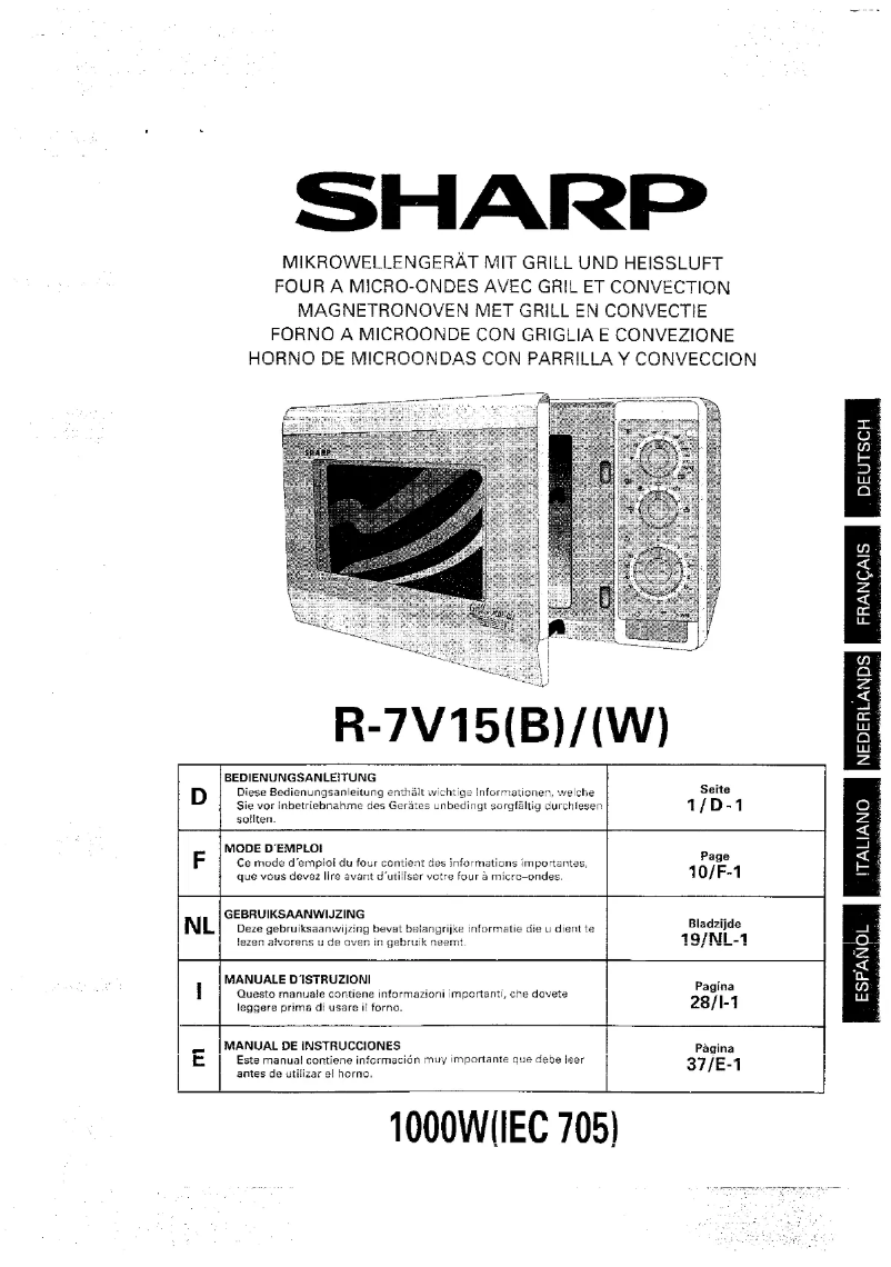 Image de la première page du manuel de l'appareil R-7V15