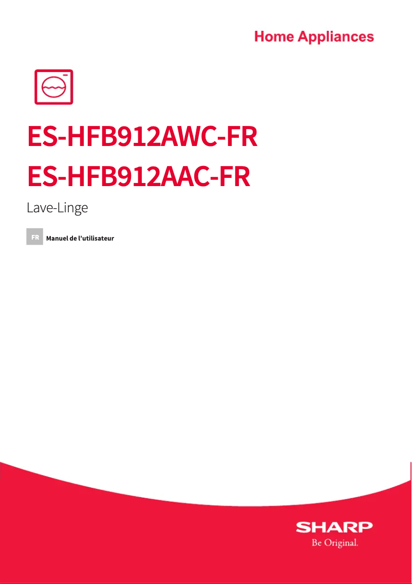 Image de la première page du manuel de l'appareil ES-HFB912AAC-FR