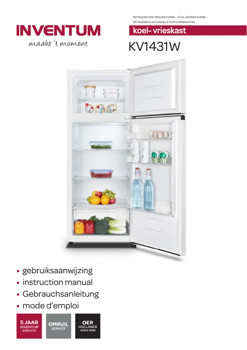 Página 1 del manual Manual de usuario Inventum KV1431W