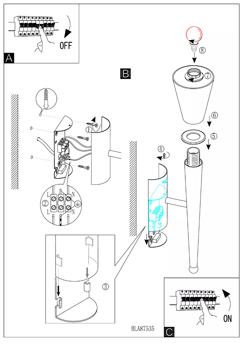 Page 1 de la notice Manuel utilisateur Eglo Mara