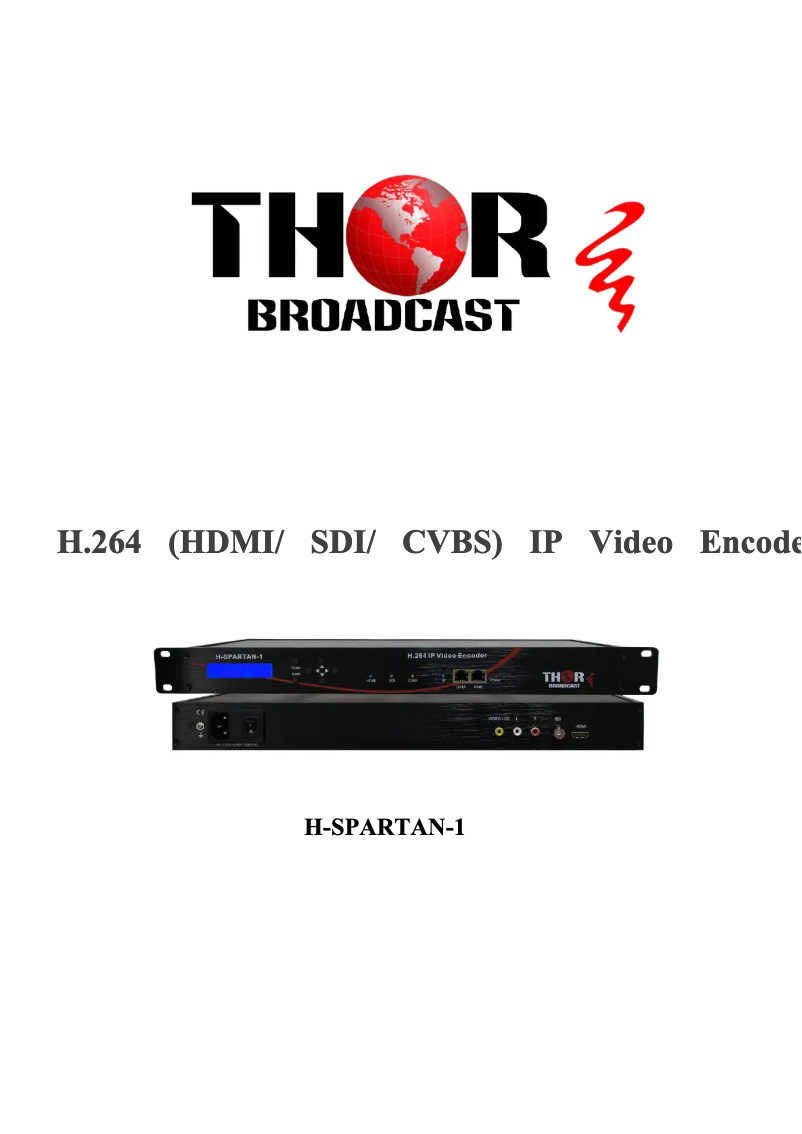 Page 1 de la notice Manuel utilisateur Thor H-SPARTAN-1