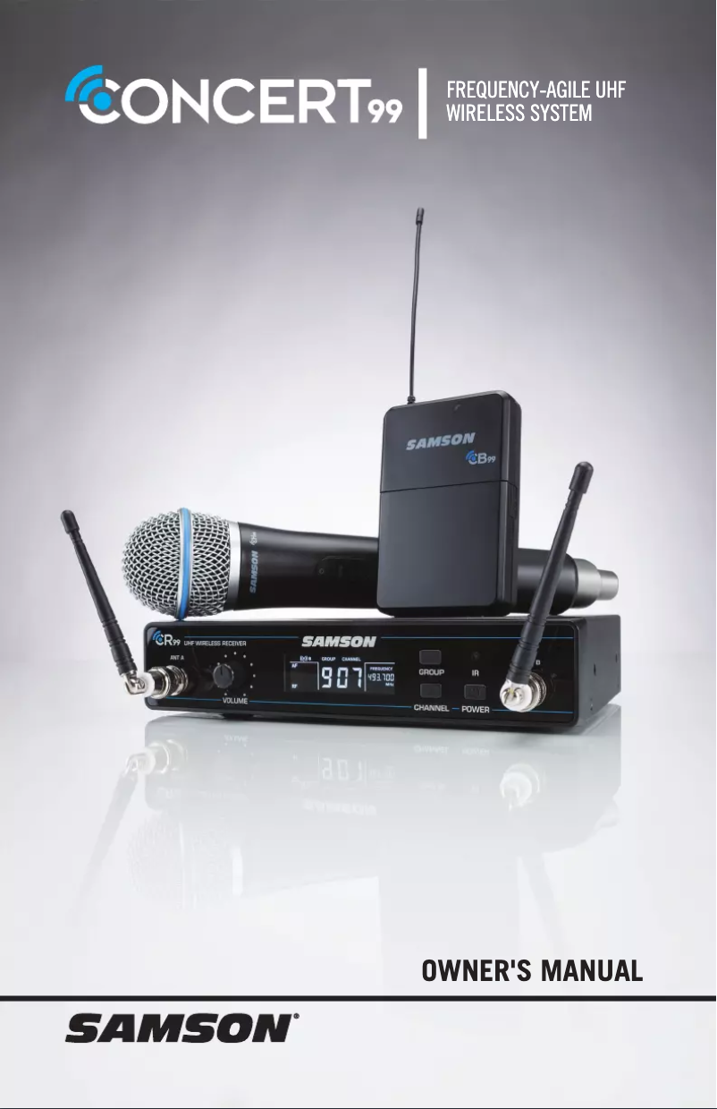 Page 1 de la notice Manuel utilisateur Samson Concert 99