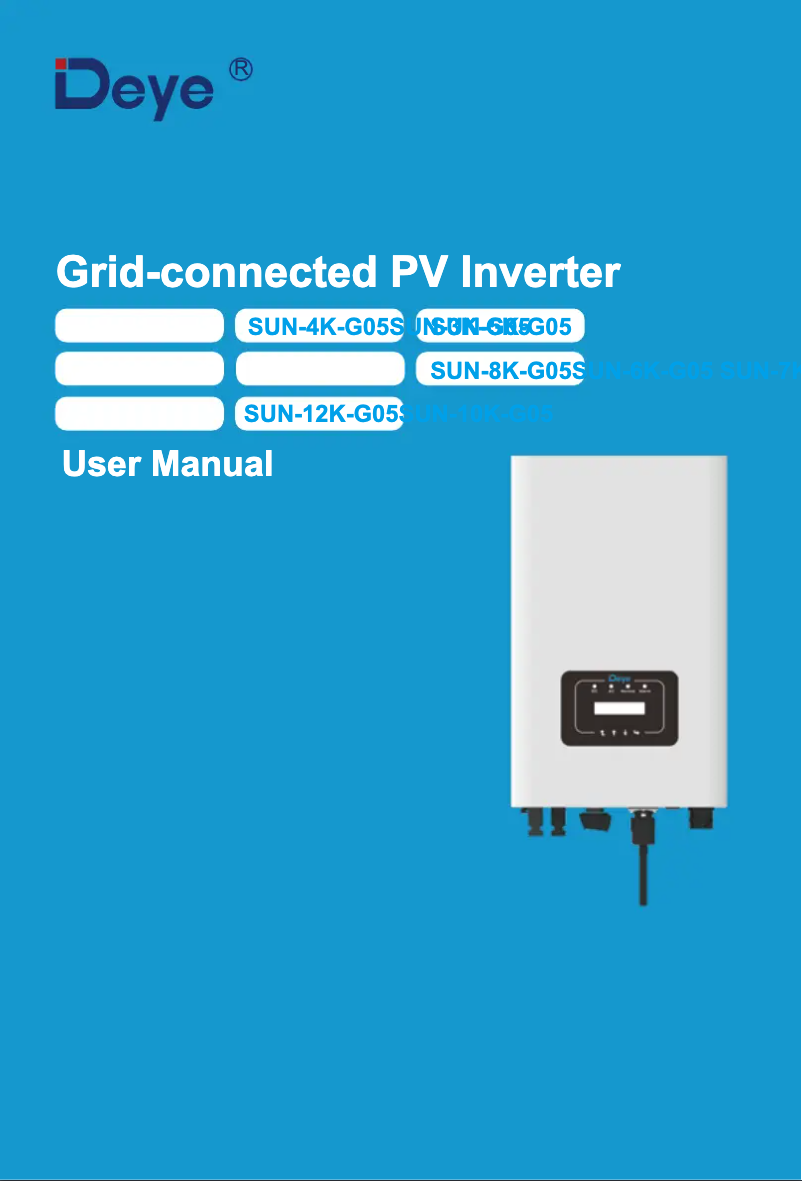 Page 1 de la notice Manuel utilisateur Deye SUN-5K-G05