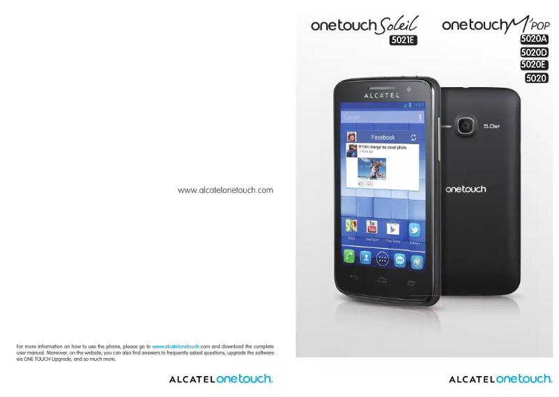Page 1 de la notice Manuel utilisateur Alcatel One Touch MPop