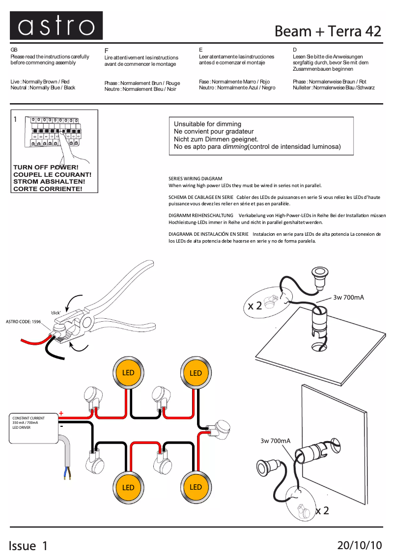 Image de la première page du manuel de l'appareil Beam One