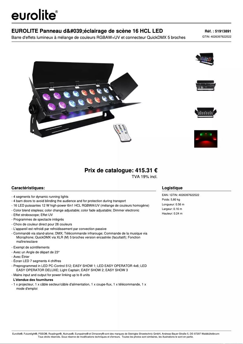 First page image of the manual for Stage Panel 16