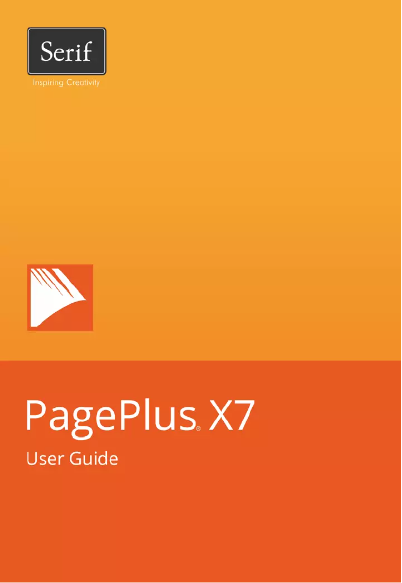 Image de la première page du manuel de l'appareil PagePlus X7