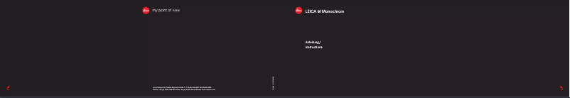 Image de la première page du manuel de l'appareil M Monochrom