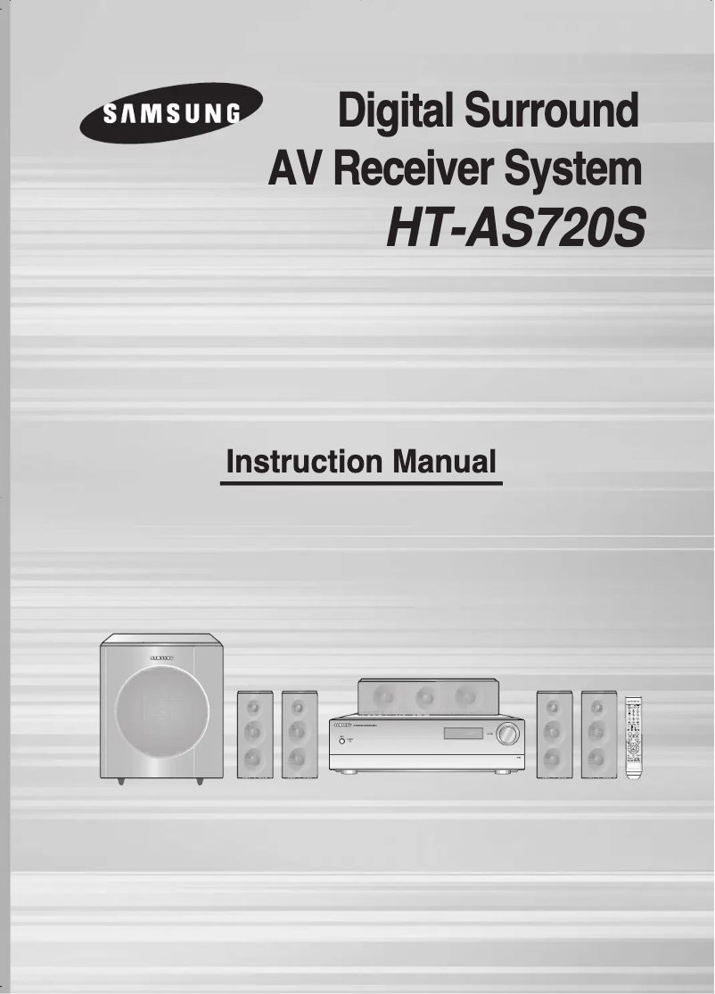 Page 1 de la notice Manuel utilisateur Samsung HT-AS720ST