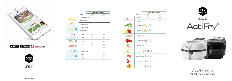 Image de la première page du manuel de l'appareil ActiFry Extra AG7200S0