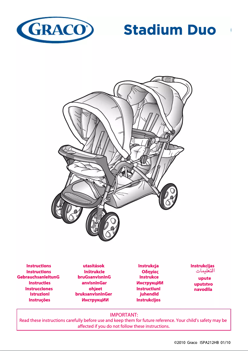 Page 1 de la notice Manuel utilisateur Graco Stadium Duo