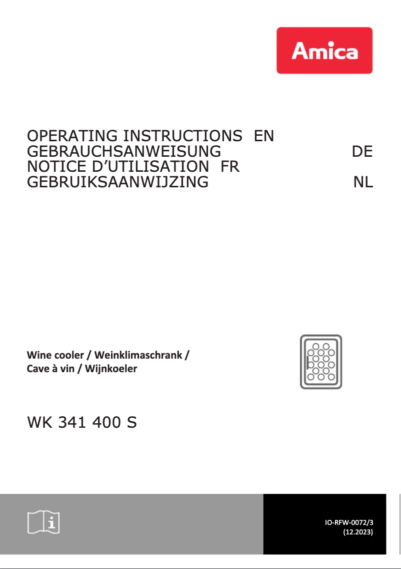 Page n°1 - Manuel utilisateur Amica WK 341 400 S