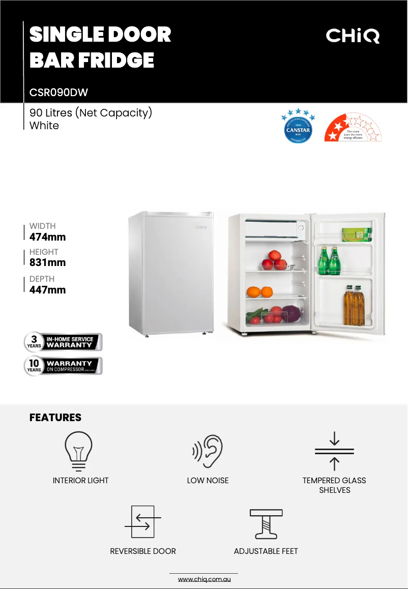 Imagen de la primera página del manual del dispositivo CSR090DW