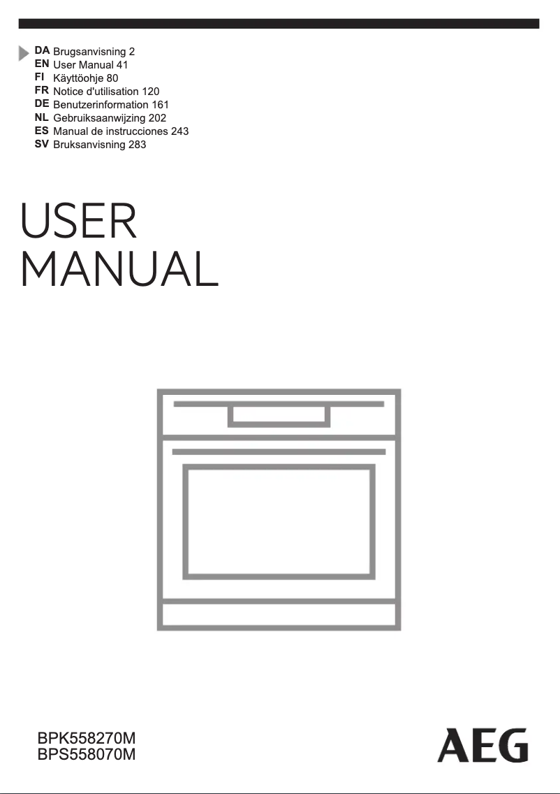 Page 1 de la notice Manuel utilisateur AEG BPS556060M