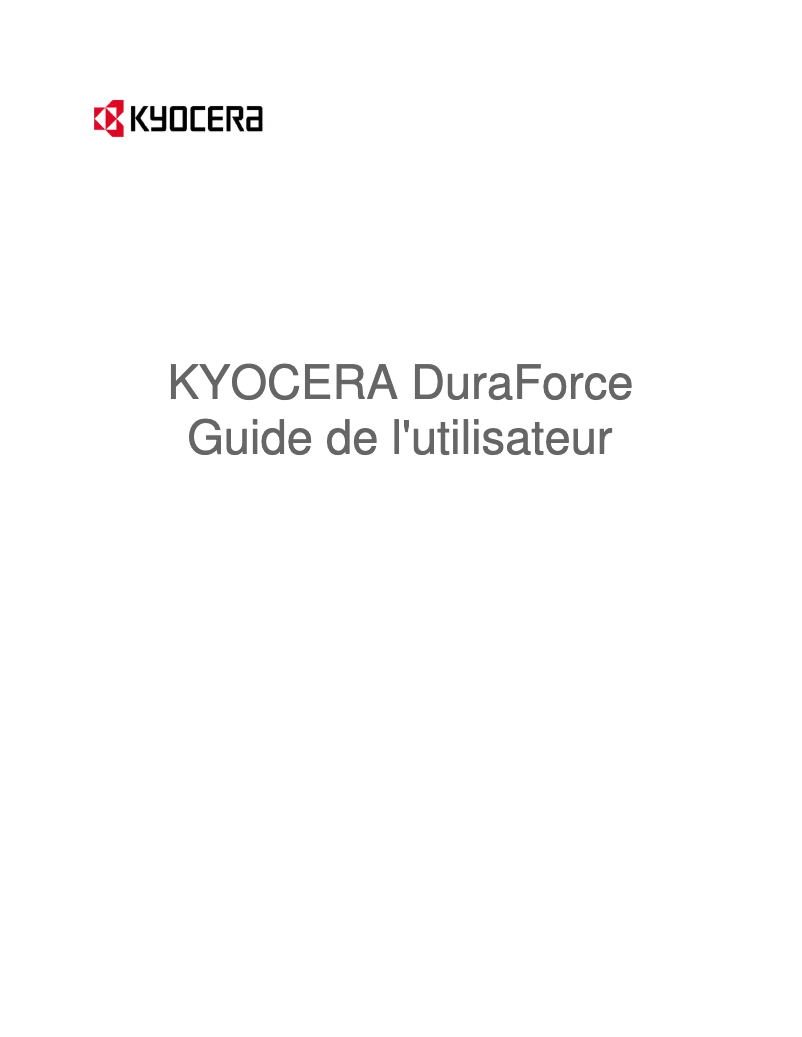 Página 1 del manual Manual de usuario Kyocera DuraForce E6560