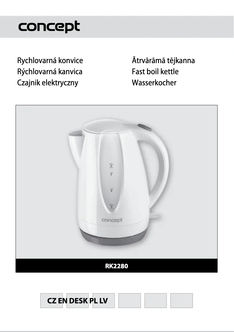 Page 1 de la notice Manuel utilisateur Concept RK-2280