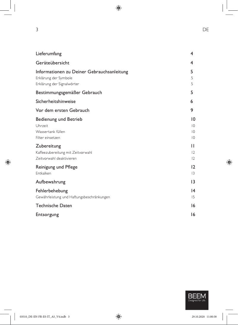 Image de la première page du manuel de l'appareil Thermo 2 Go