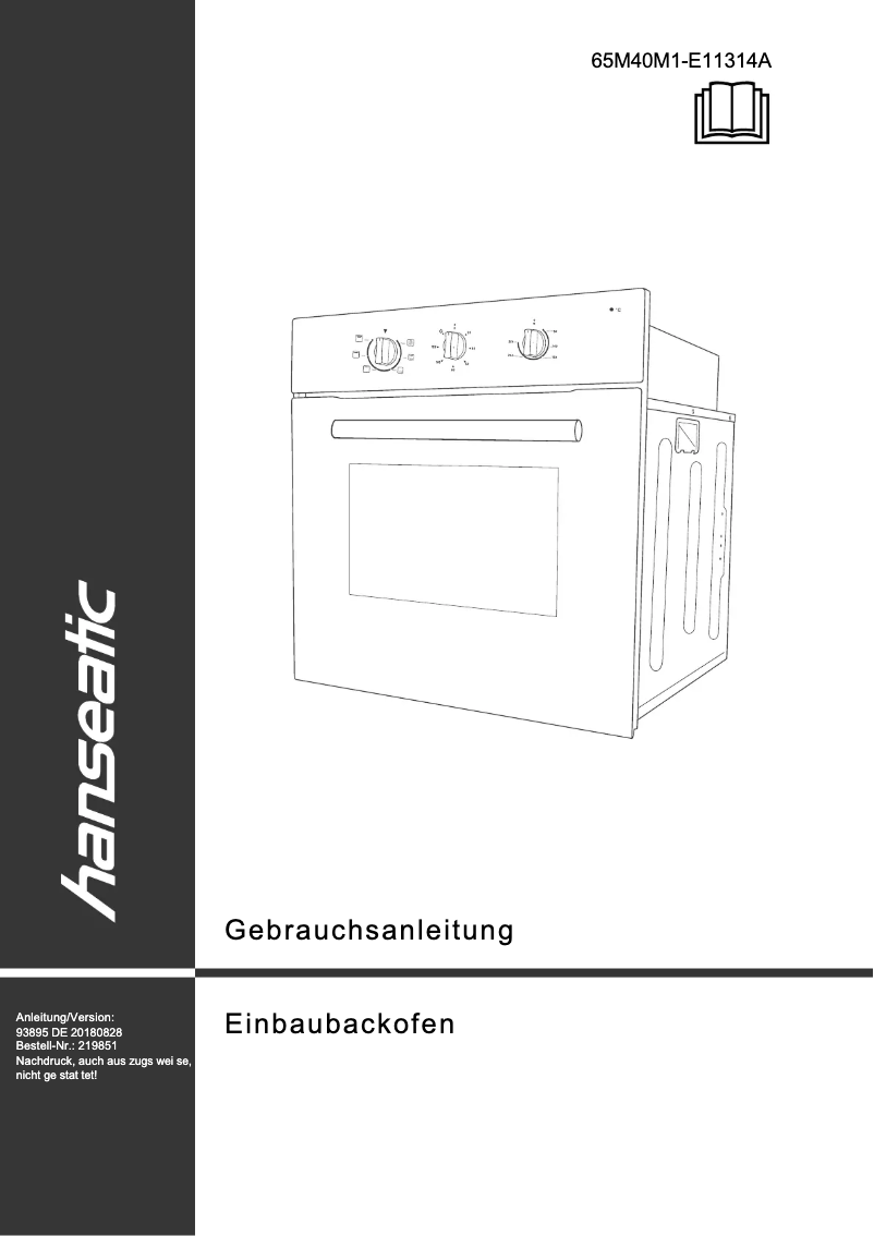 Page 1 de la notice Manuel utilisateur Hanseatic 65M40M1-E11314A