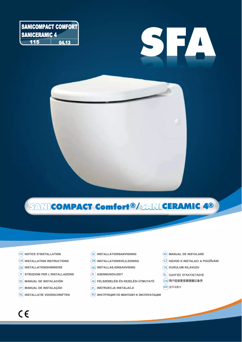 Image de la première page du manuel de l'appareil Sanicompact Comfort ECO Plus