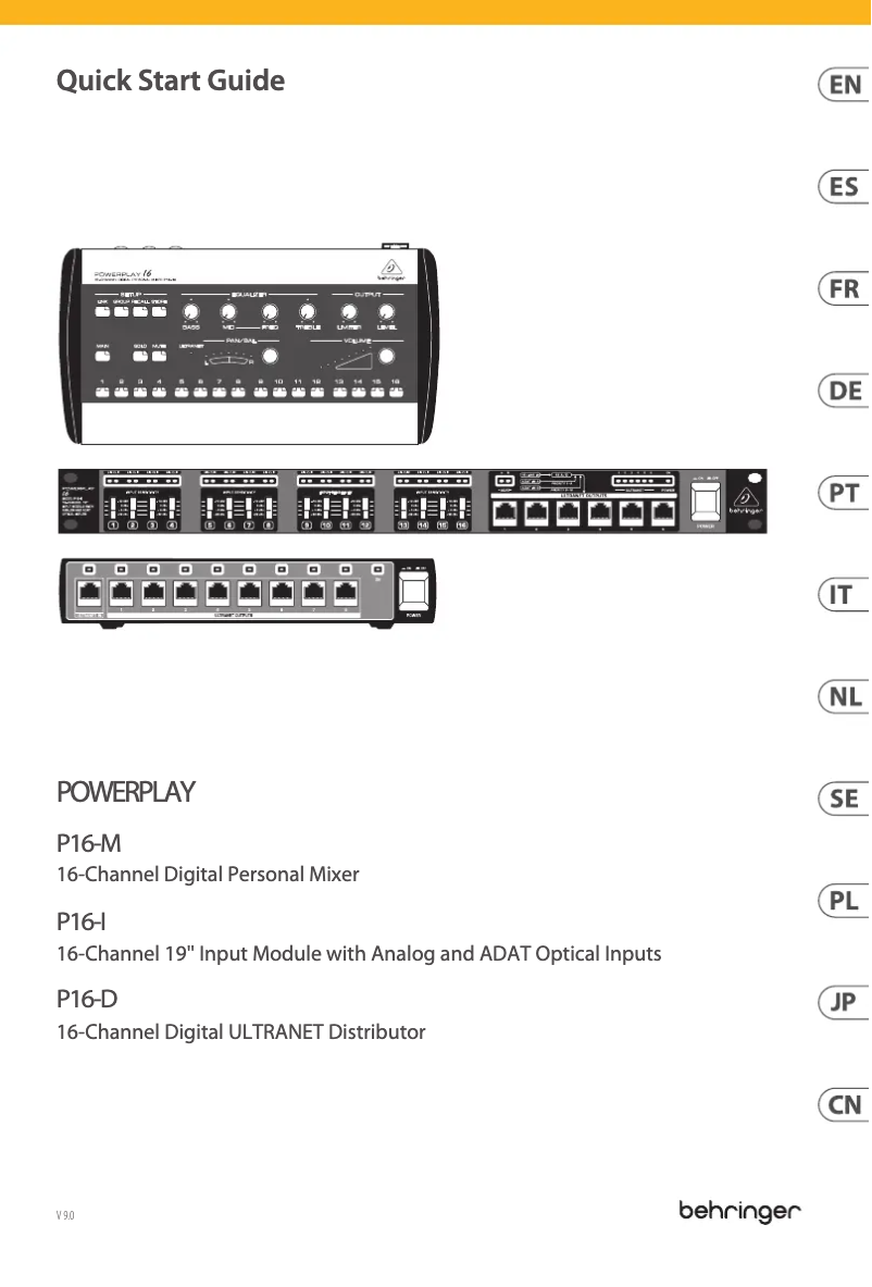 Página 1 del manual Manual de usuario Behringer Powerplay P16-MB