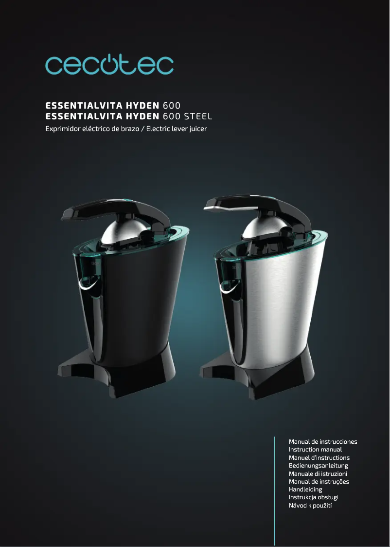 Image de la première page du manuel de l'appareil EssentialVita Hyden 600