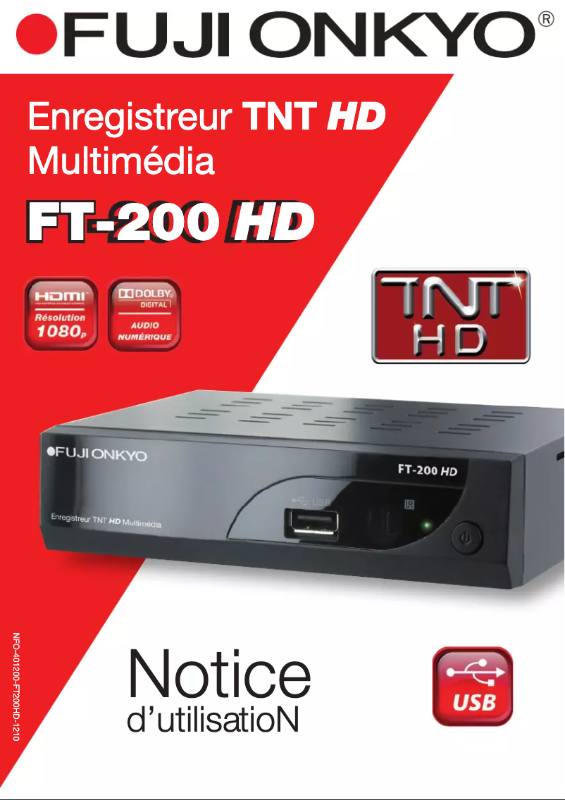 Page 1 de la notice Manuel utilisateur Fuji Onkyo FT-200 HD