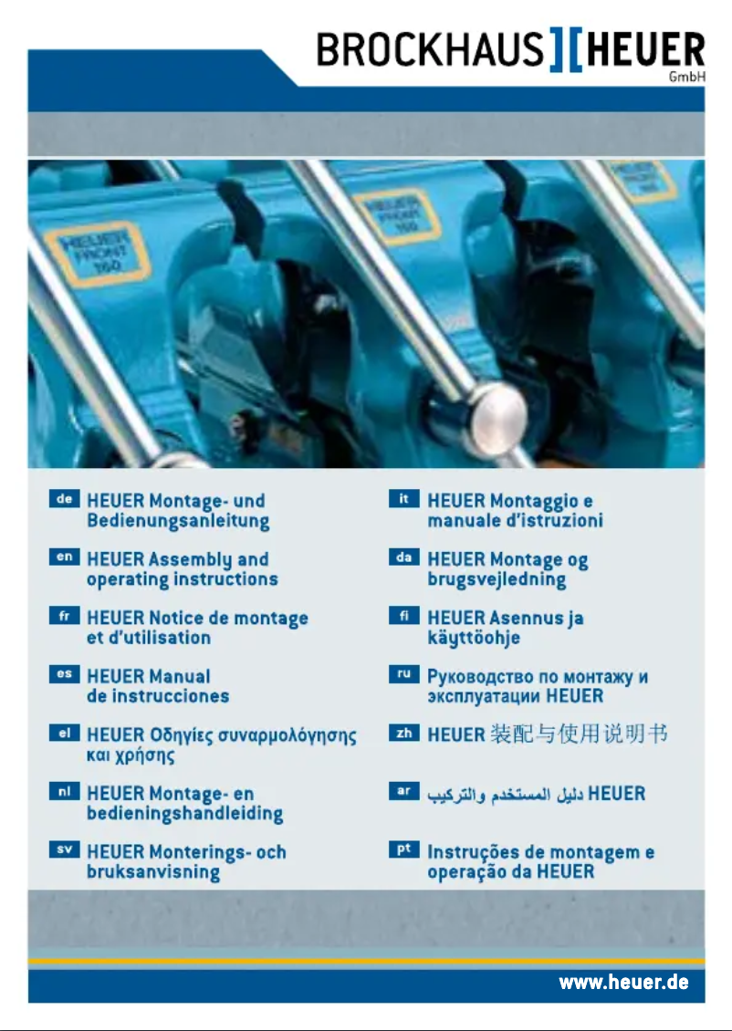 Page n°1 - Manuel utilisateur Brockhaus HEUER 100 180
