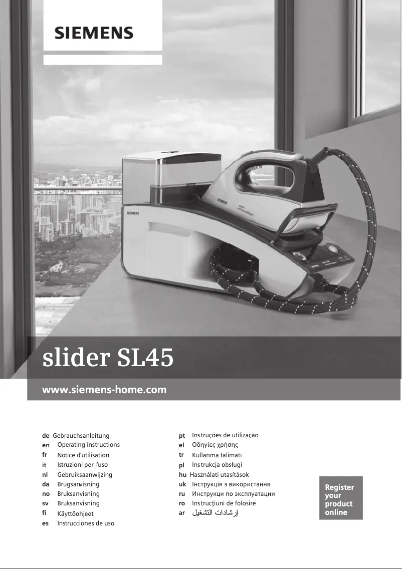 Page n°1 - Manuel utilisateur Siemens Slider SL45 TS45350