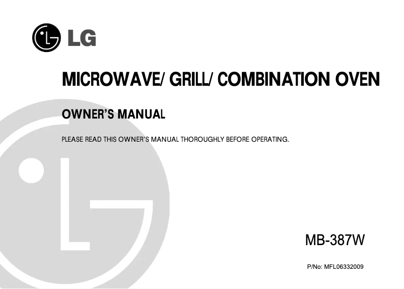 Page 1 de la notice Manuel utilisateur LG MB-387W