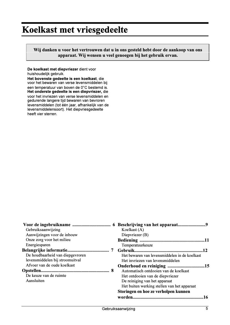 Page 1 de la notice Manuel utilisateur Etna EEK260A