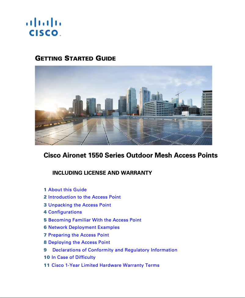 Page n°1 - Manuel utilisateur Cisco Aironet 1552H
